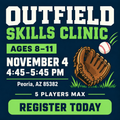 Outfield Skills Clinic (Ages ~8-11) - Nov. 4th - 4:45-5:45 PM